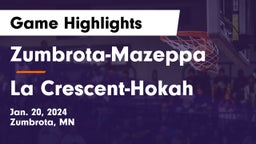 Zumbrota-Mazeppa  vs La Crescent-Hokah  Game Highlights - Jan. 20, 2024