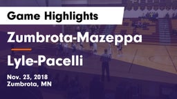 Zumbrota-Mazeppa  vs Lyle-Pacelli Game Highlights - Nov. 23, 2018