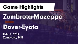 Zumbrota-Mazeppa  vs Dover-Eyota Game Highlights - Feb. 4, 2019