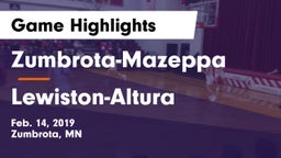 Zumbrota-Mazeppa  vs Lewiston-Altura Game Highlights - Feb. 14, 2019