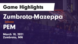 Zumbrota-Mazeppa  vs PEM  Game Highlights - March 18, 2021
