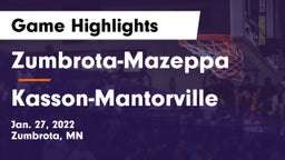 Zumbrota-Mazeppa  vs Kasson-Mantorville  Game Highlights - Jan. 27, 2022