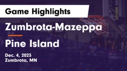 Zumbrota-Mazeppa  vs Pine Island  Game Highlights - Dec. 4, 2023