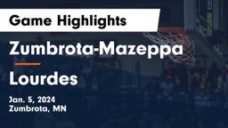 Zumbrota-Mazeppa  vs Lourdes  Game Highlights - Jan. 5, 2024