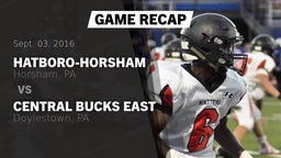 Recap: Hatboro-Horsham  vs. Central Bucks East  2016