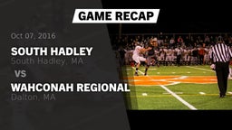 Recap: South Hadley  vs. Wahconah Regional  2016