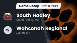 Recap: South Hadley  vs. Wahconah Regional  2019