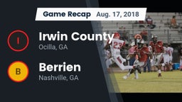 Recap: Irwin County  vs. Berrien  2018