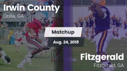 Matchup: Irwin County High vs. Fitzgerald  2018