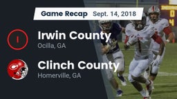 Recap: Irwin County  vs. Clinch County  2018