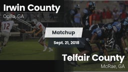 Matchup: Irwin County High vs. Telfair County  2018