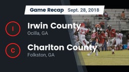 Recap: Irwin County  vs. Charlton County  2018
