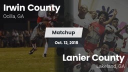 Matchup: Irwin County High vs. Lanier County  2018