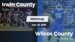 Matchup: Irwin County High vs. Wilcox County  2018