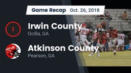 Recap: Irwin County  vs. Atkinson County  2018