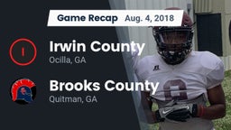 Recap: Irwin County  vs. Brooks County  2018