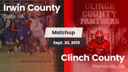 Matchup: Irwin County High vs. Clinch County  2019