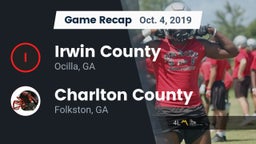 Recap: Irwin County  vs. Charlton County  2019