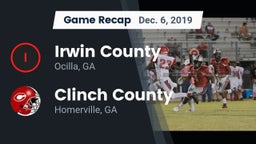 Recap: Irwin County  vs. Clinch County  2019