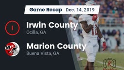 Recap: Irwin County  vs. Marion County  2019