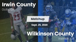 Matchup: Irwin County High vs. Wilkinson County  2020