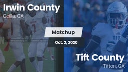 Matchup: Irwin County High vs. Tift County  2020