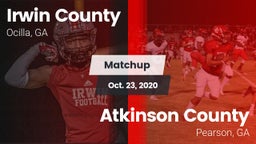 Matchup: Irwin County High vs. Atkinson County  2020