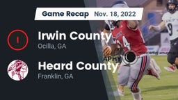 Recap: Irwin County  vs. Heard County  2022