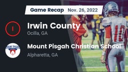 Recap: Irwin County  vs. Mount Pisgah Christian School 2022