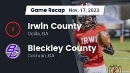 Recap: Irwin County  vs. Bleckley County  2023
