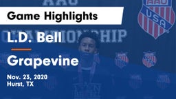 L.D. Bell vs Grapevine  Game Highlights - Nov. 23, 2020