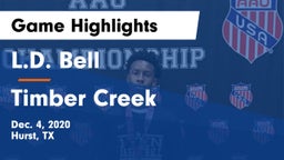 L.D. Bell vs Timber Creek Game Highlights - Dec. 4, 2020