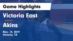 Victoria East  vs Akins  Game Highlights - Nov. 14, 2019