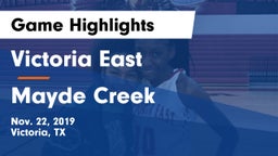Victoria East  vs Mayde Creek  Game Highlights - Nov. 22, 2019