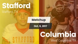 Matchup: Stafford  vs. Columbia  2017