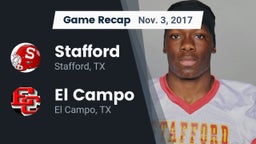 Recap: Stafford  vs. El Campo  2017