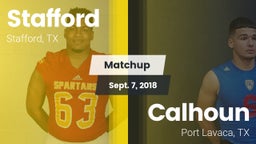 Matchup: Stafford  vs. Calhoun  2018