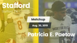 Matchup: Stafford  vs. Patricia E. Paetow  2019