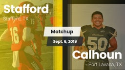 Matchup: Stafford  vs. Calhoun  2019