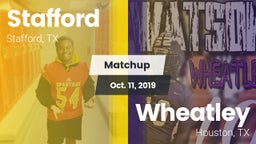 Matchup: Stafford  vs. Wheatley  2019