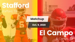 Matchup: Stafford  vs. El Campo  2020