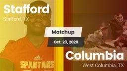Matchup: Stafford  vs. Columbia  2020