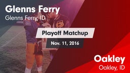 Matchup: Glenns Ferry High vs. Oakley  2016