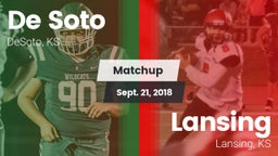 Matchup: De Soto  vs. Lansing  2018
