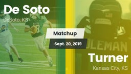 Matchup: De Soto  vs. Turner  2019