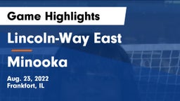 Lincoln-Way East  vs Minooka  Game Highlights - Aug. 23, 2022