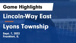 Lincoln-Way East  vs Lyons Township  Game Highlights - Sept. 7, 2022