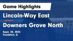 Lincoln-Way East  vs Downers Grove North  Game Highlights - Sept. 28, 2022