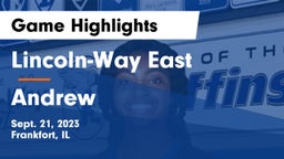 Lincoln-Way East  vs Andrew  Game Highlights - Sept. 21, 2023