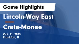 Lincoln-Way East  vs Crete-Monee  Game Highlights - Oct. 11, 2023